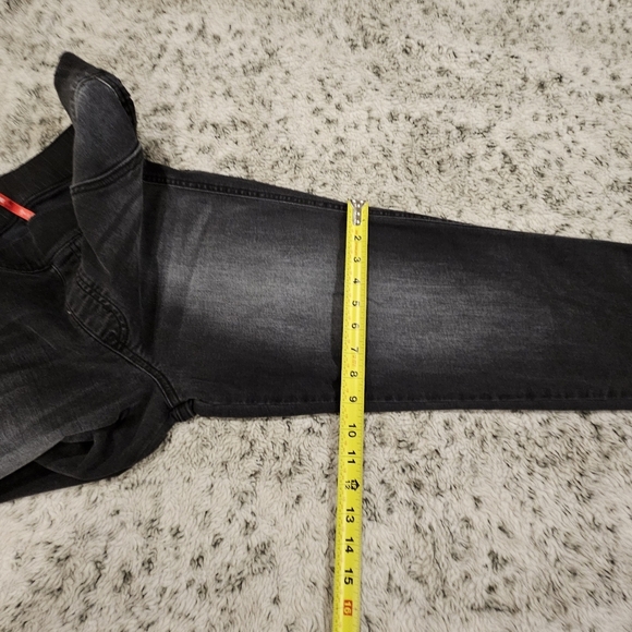 Spanx SZ L Black Wash Pull On Stretch Slimming Shaping Casual Jeans Denim - Picture 10 of 10
